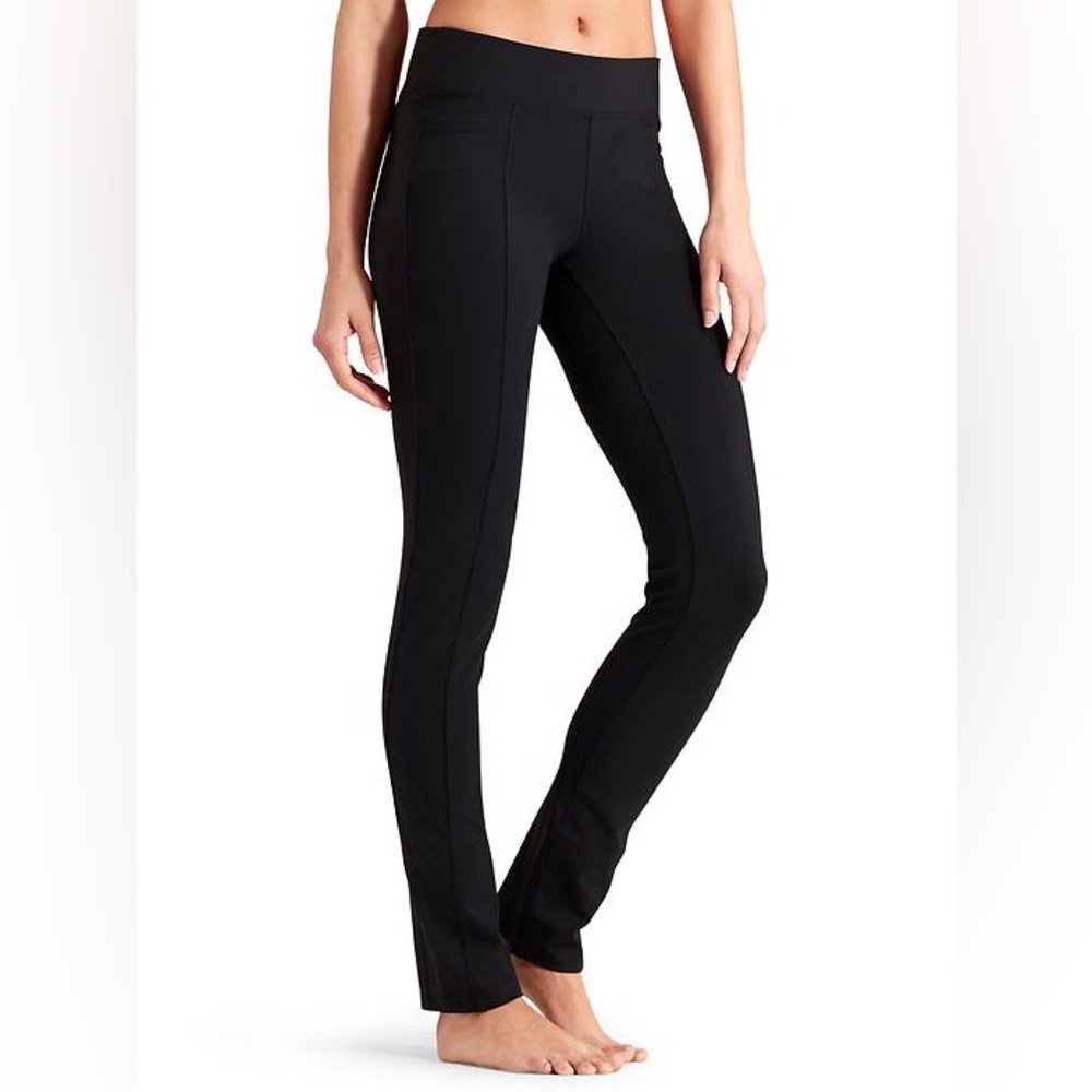 Athleta Women’s Metro Skinny Leg Pants XS Black Travel Commuter Yoga